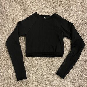 Aerie Offline Black Long Sleeve Workout Top